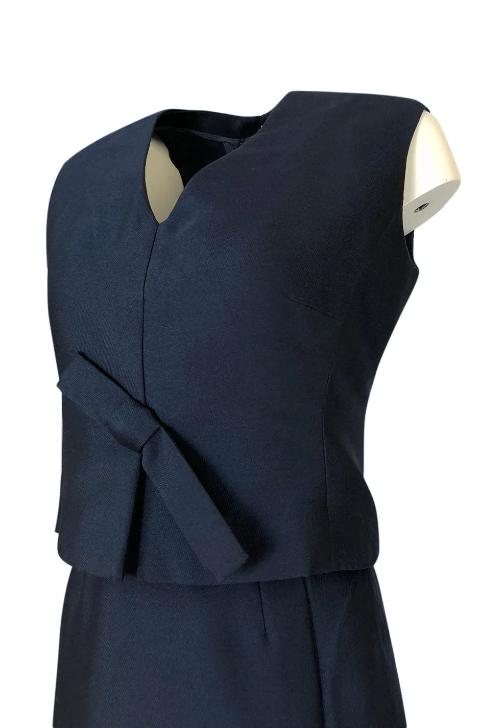 1950s Christian Dior Midnight Blue Demi-Couture 3 Piece Dress Suit