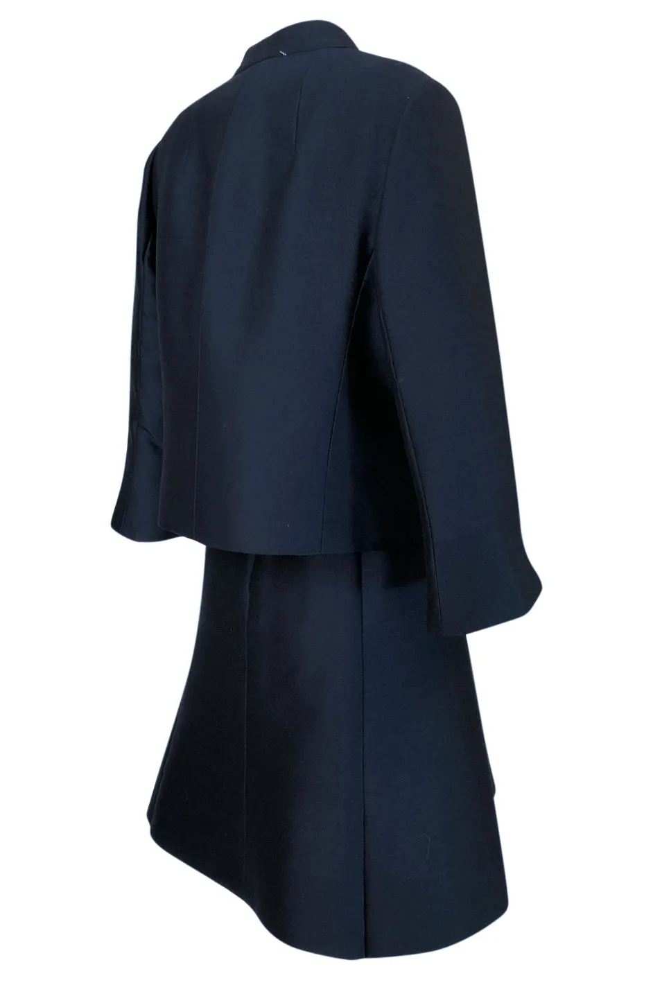 1950s Christian Dior Midnight Blue Demi-Couture 3 Piece Dress Suit