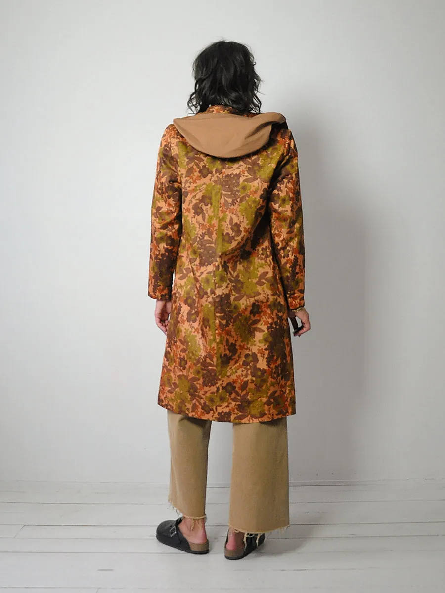 1960's Reversible Floral Trench Coat