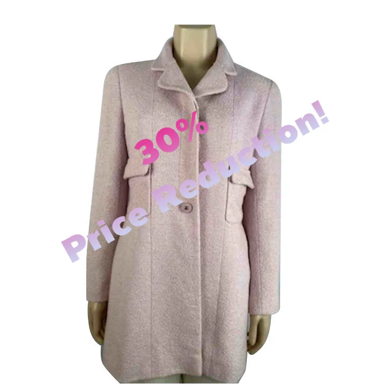 1990’s Vintage Chanel Boutique pastel pink lilac coat jacket US 4/6/8