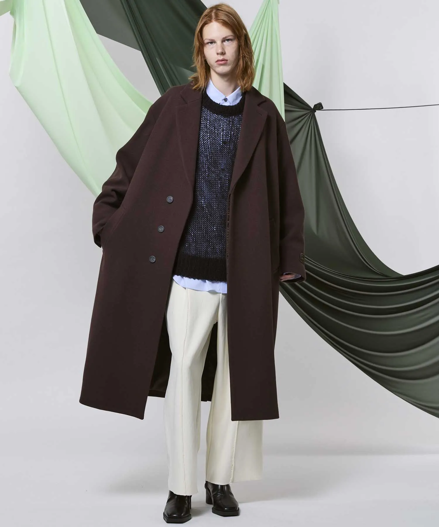 【24AW PRE-ORDER】Super170s Prime-Over Melton Chesterfield Coat