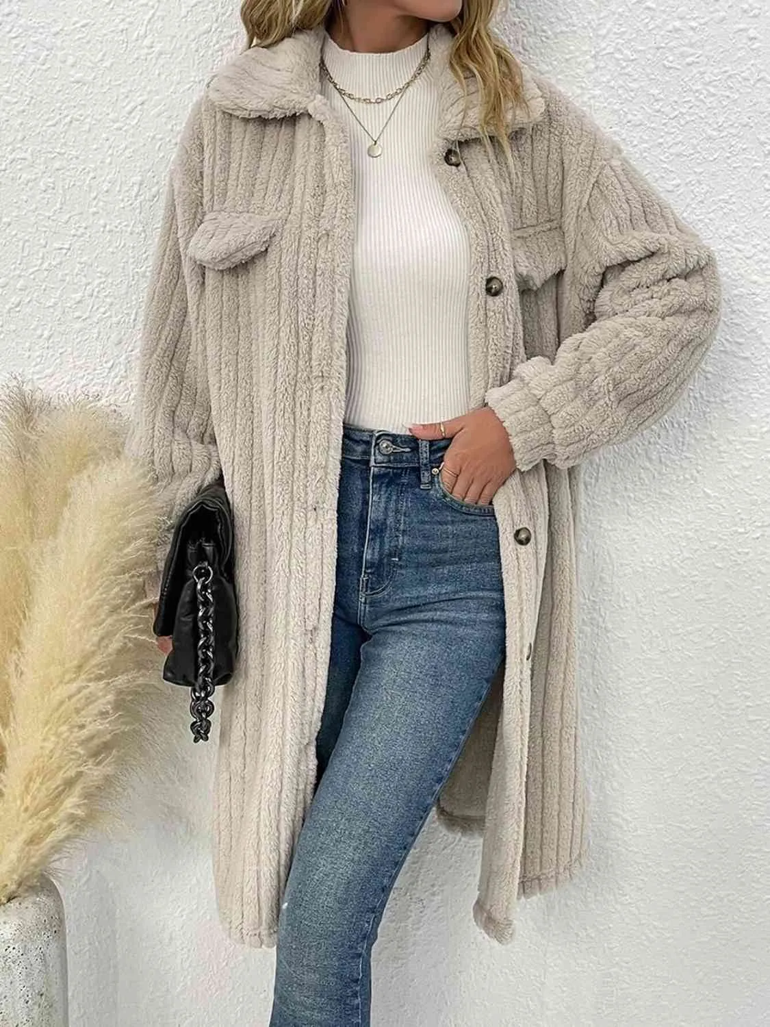 3 Cozy Plush Classy Shacket Coat