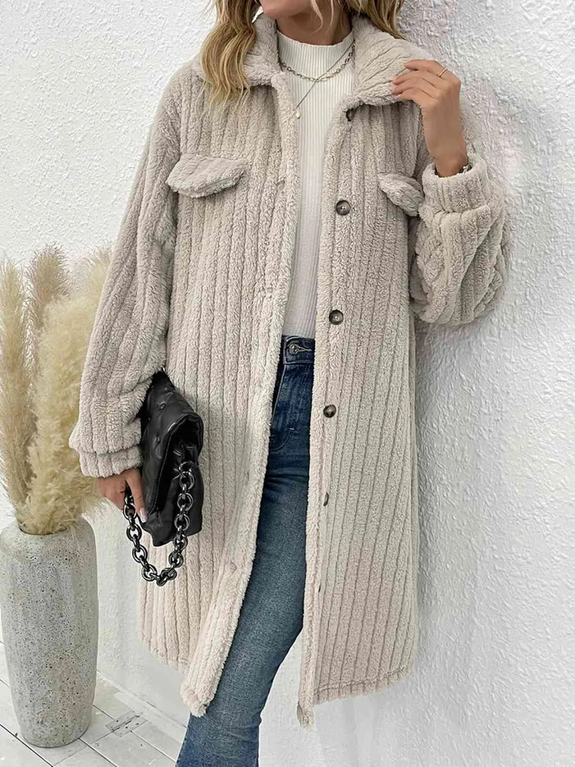 3 Cozy Plush Classy Shacket Coat