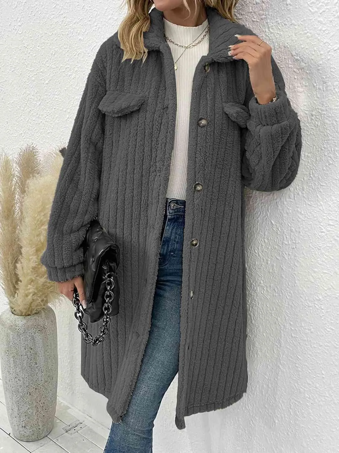 3 Cozy Plush Classy Shacket Coat