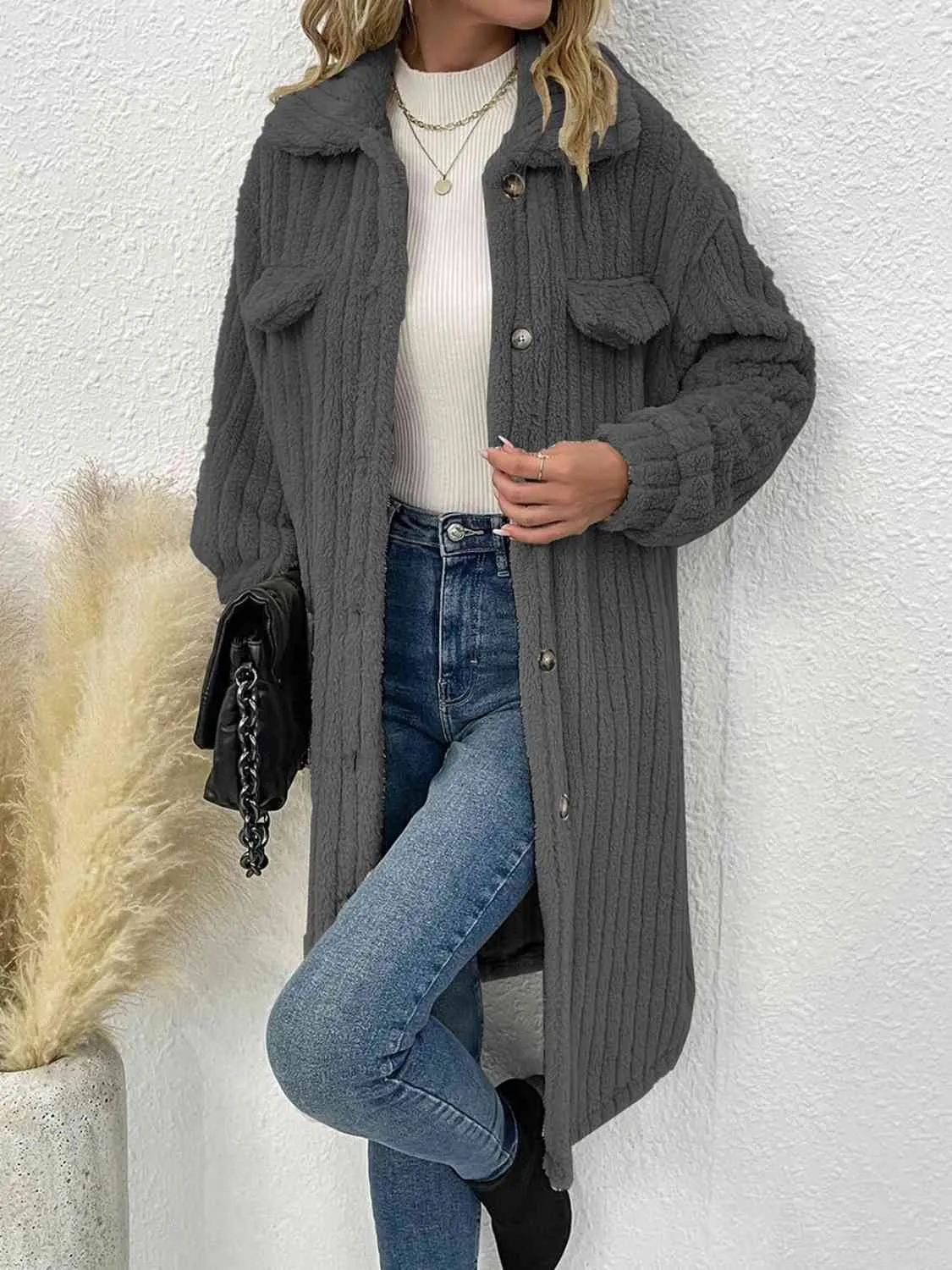 3 Cozy Plush Classy Shacket Coat