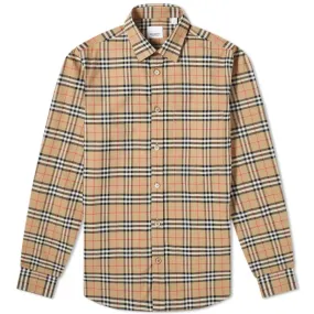 (40% Off) Burberry Simpson Check Long Sleeve Shirt