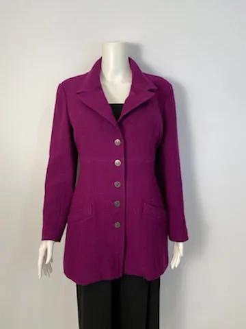 97A 1997 Fall Chanel Vintage Merlot jacket blazer FR 42 US 4/6, Looks perfect, but it's not