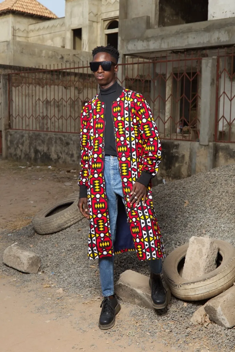 African Summer Coat in Electric Red