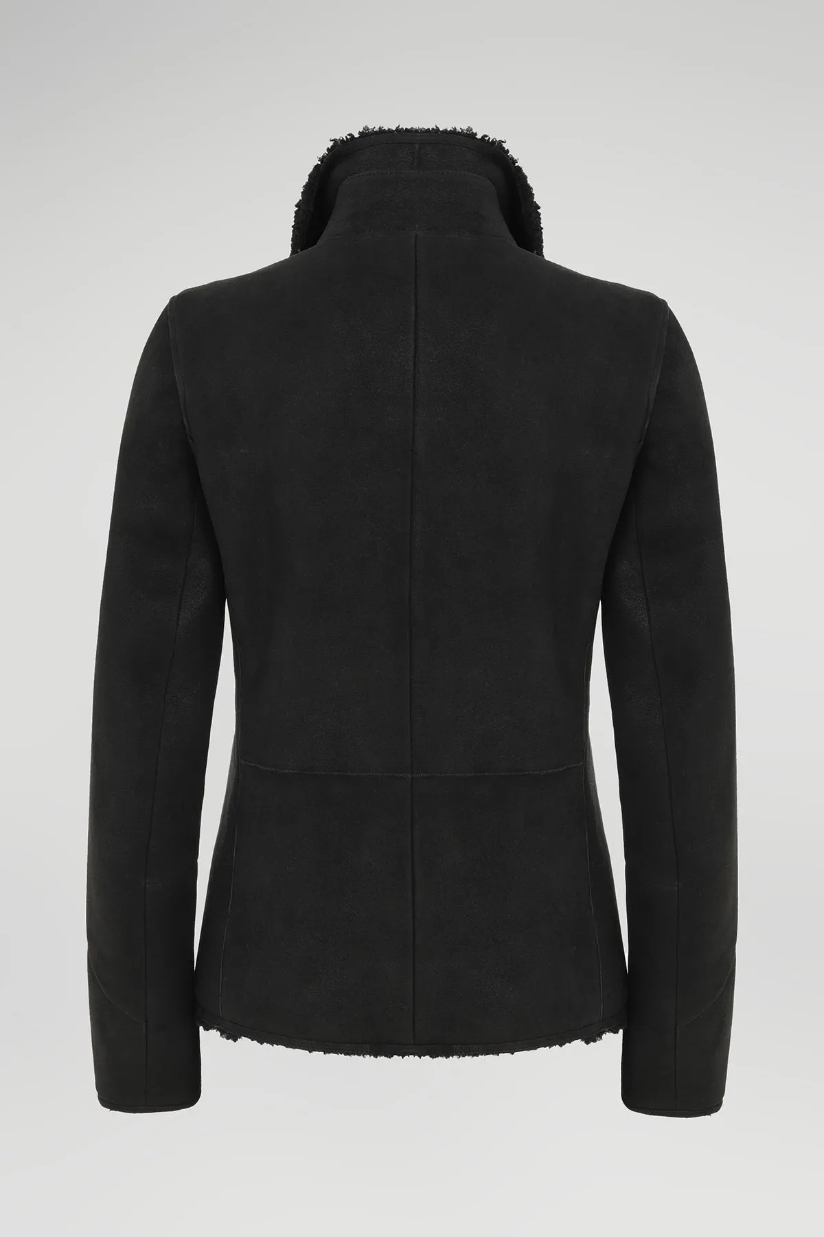 Agnes - Black Shearling Jacket