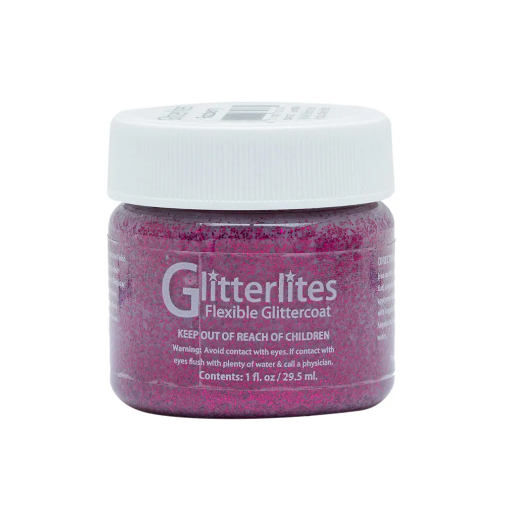 Angelus Glitter Leather Paint - Razzberry 139