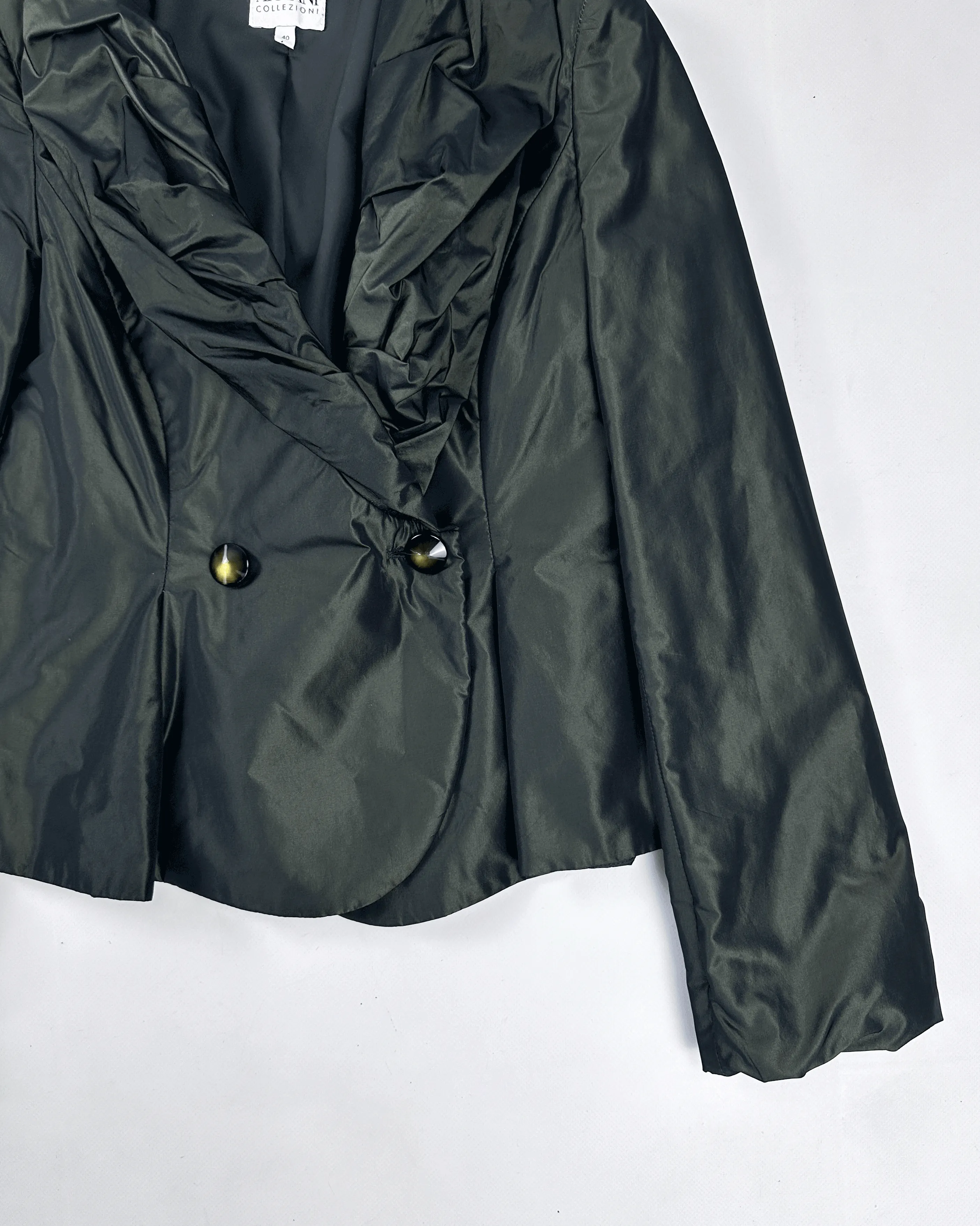 Armani Electric Green Thin Puffer Jacket 2000's