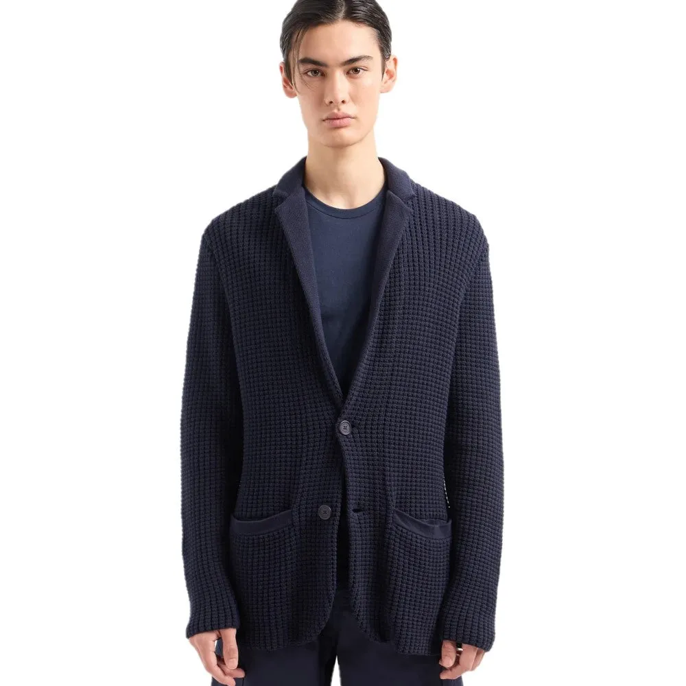 Armani Exchange Single-breasted Knitted Jacket