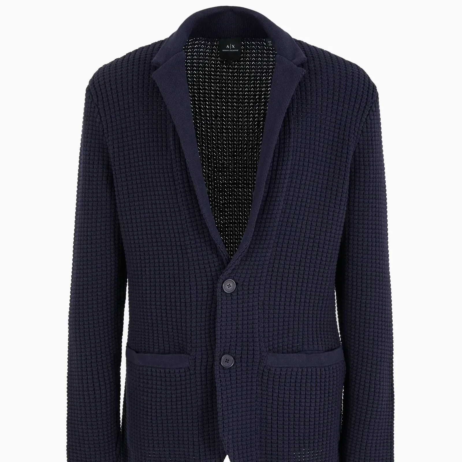 Armani Exchange Single-breasted Knitted Jacket