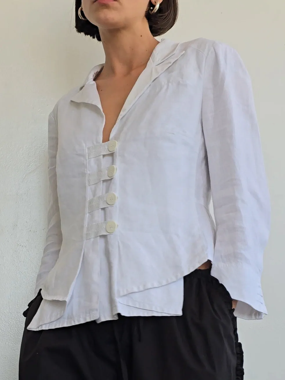 Armani Jeans White Linen Jacket (M)