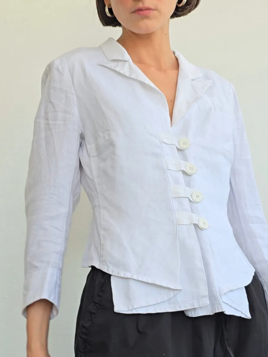 Armani Jeans White Linen Jacket (M)