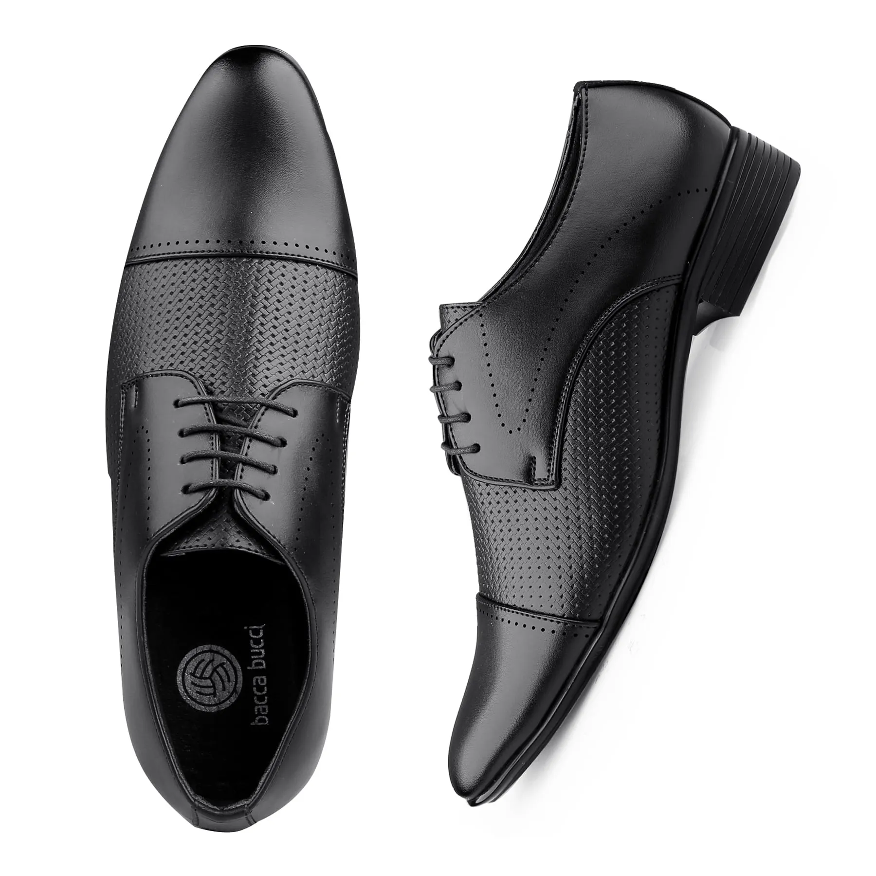 Bacca Bucci HOMER Formal Shoes with Superior Comfort | All Day Wear Office Or Party Lace-up Shoes