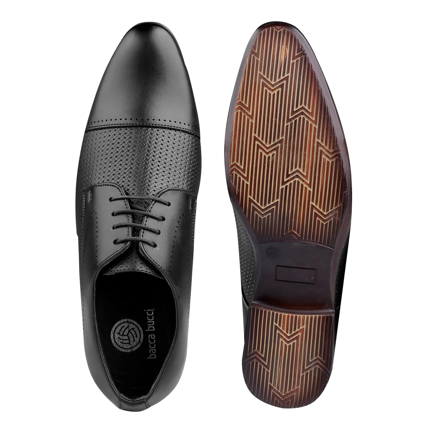 Bacca Bucci HOMER Formal Shoes with Superior Comfort | All Day Wear Office Or Party Lace-up Shoes