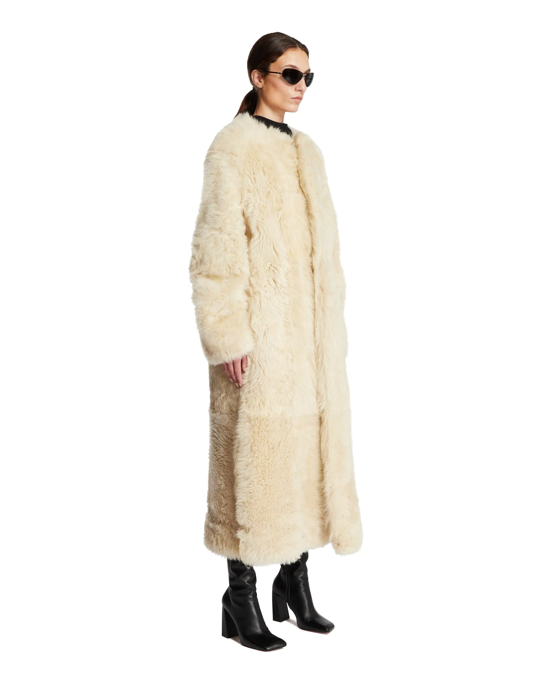 Beige Shearling Coat