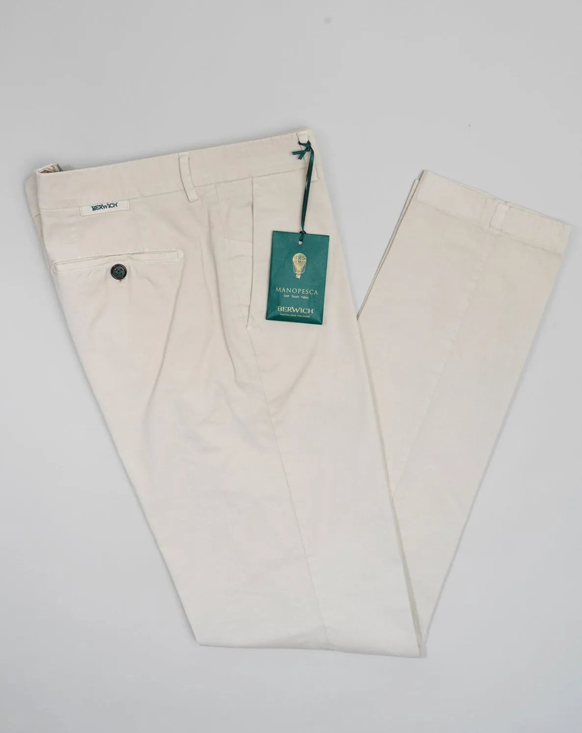 Berwich Morello Garment Dyed Chinos / Gesso