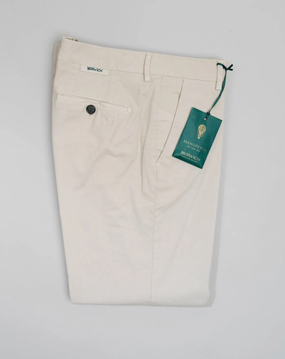 Berwich Morello Garment Dyed Chinos / Gesso