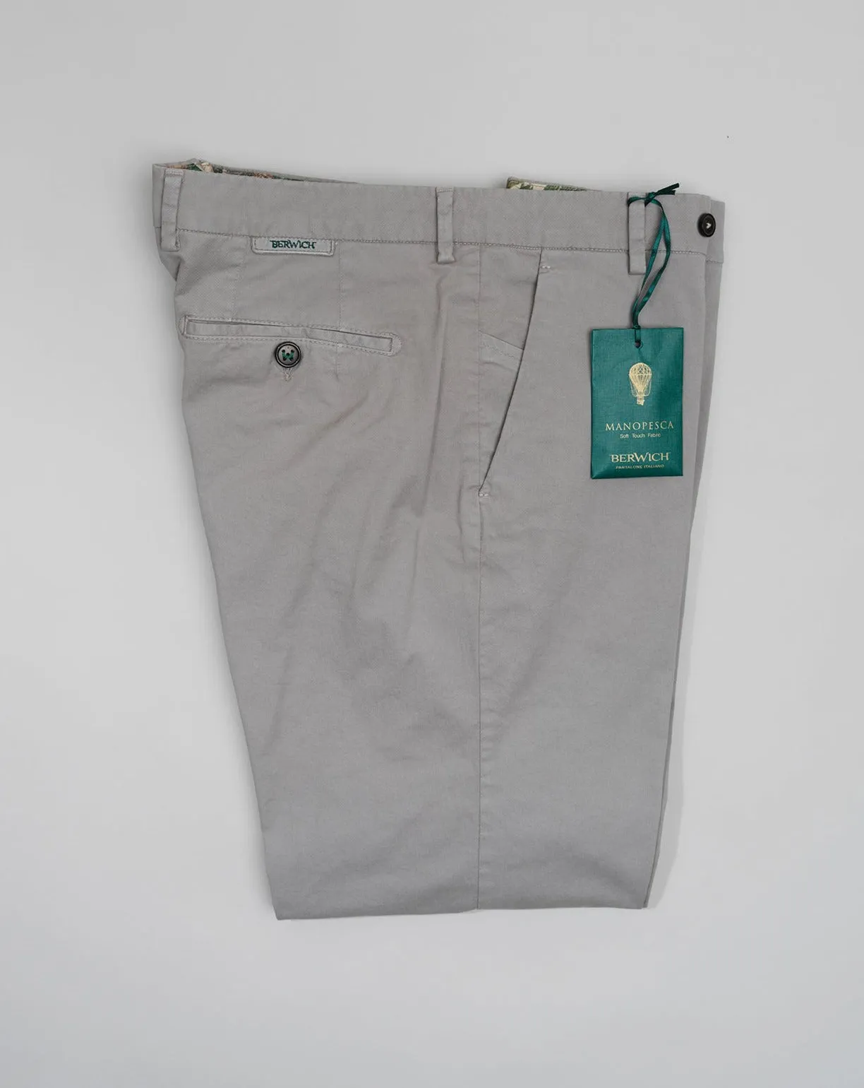 Berwich Morello Garment Dyed Chinos / Grigio