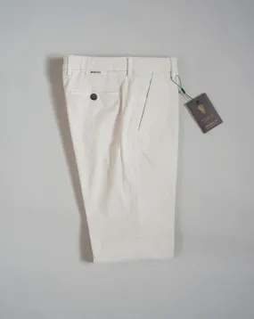 Berwich Morello Garment Dyed Chinos / Latte / Off White