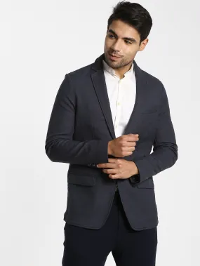 Black Solid Stretch Blazer