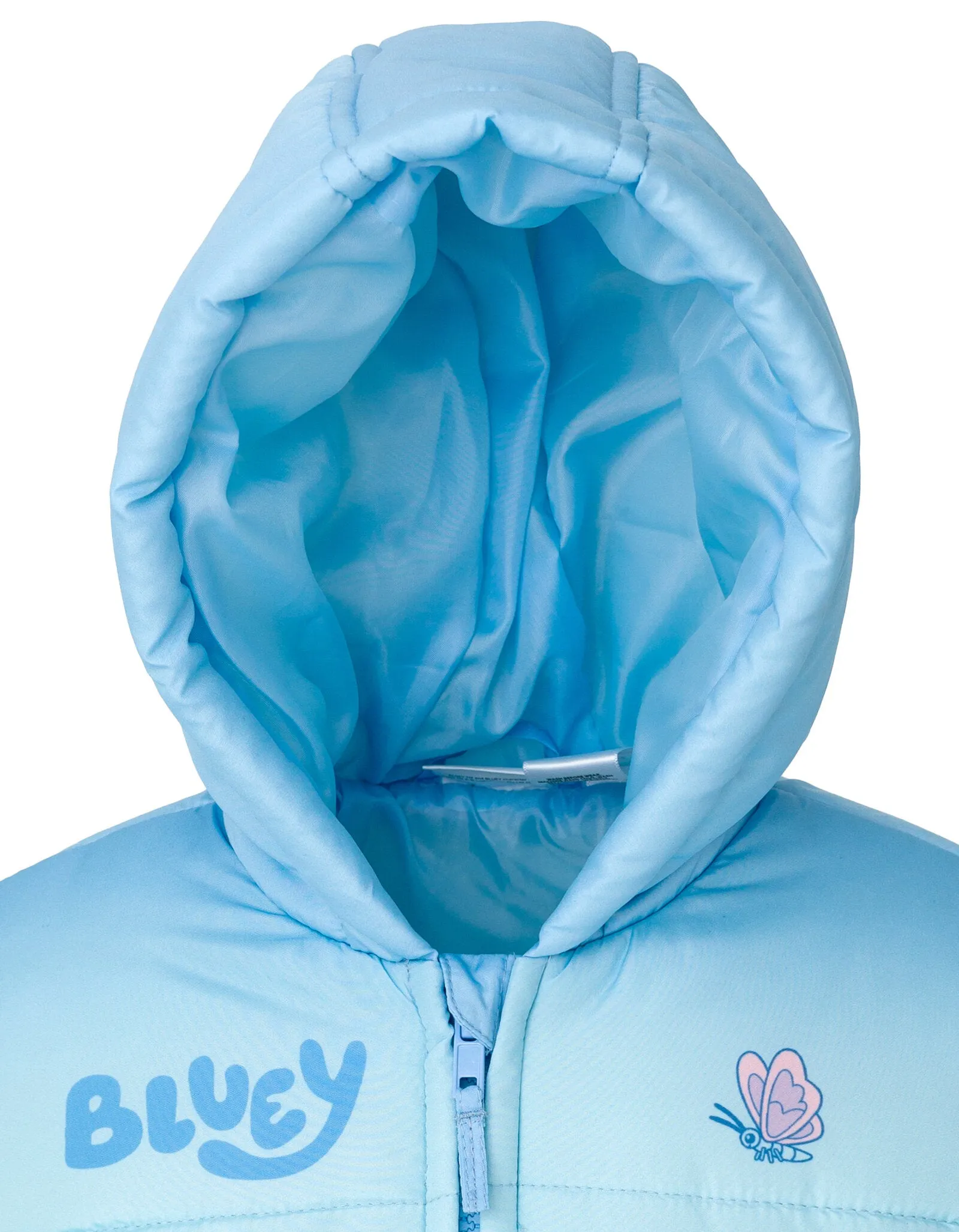 Bluey Zip Up Winter Coat Puffer Jacket