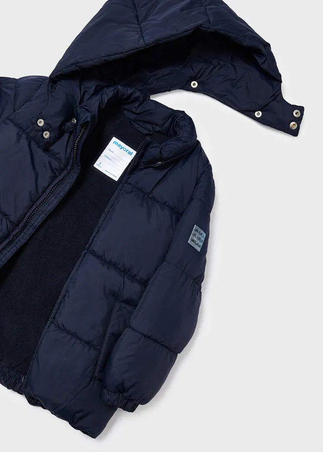 Boys Hooded Puffer Coat  | Navy