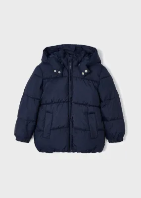 Boys Hooded Puffer Coat  | Navy