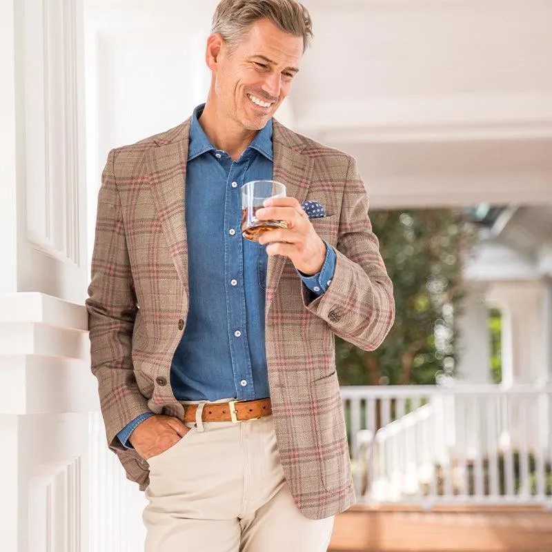 Brown/Red Plaid Sport Coat