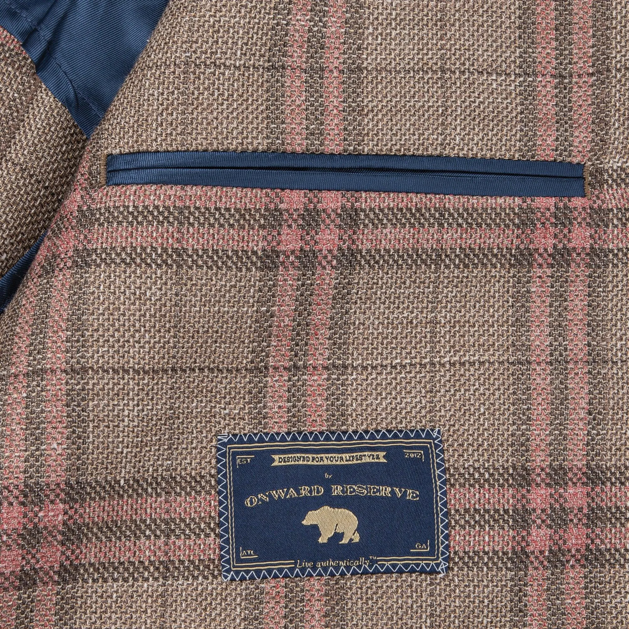 Brown/Red Plaid Sport Coat