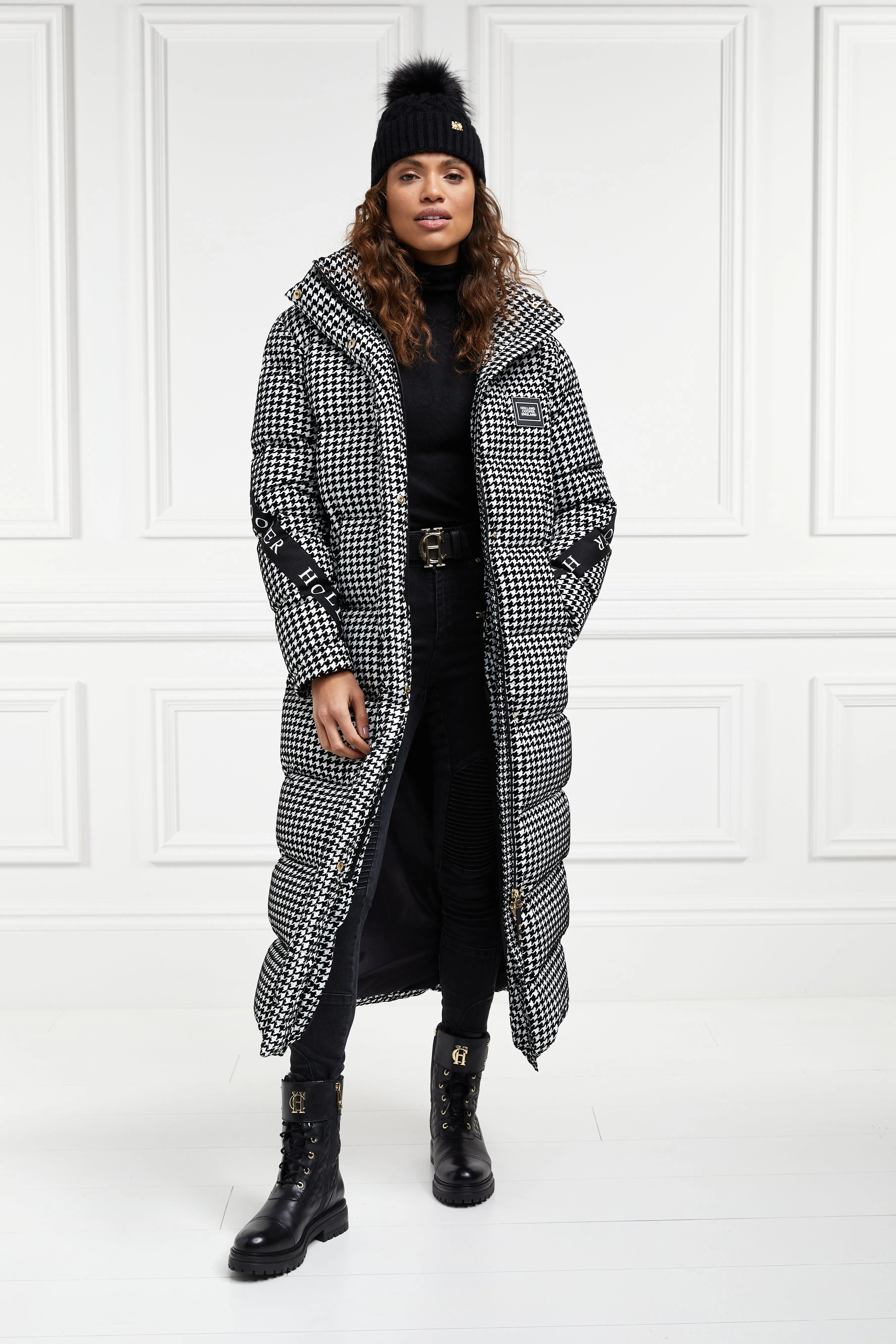 Camden Longline Coat (Houndstooth)