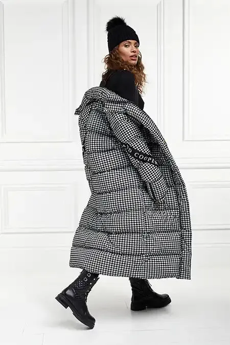 Camden Longline Coat (Houndstooth)