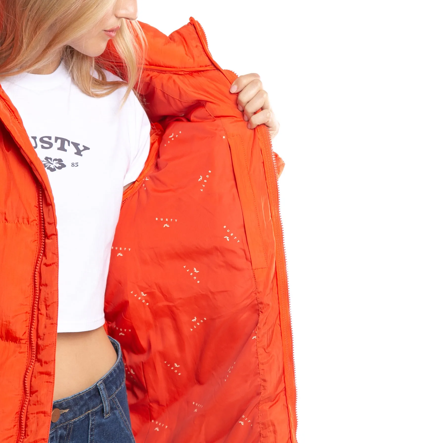 Campera Abrigo Rusty Out Of Time Puffer Coat Ld