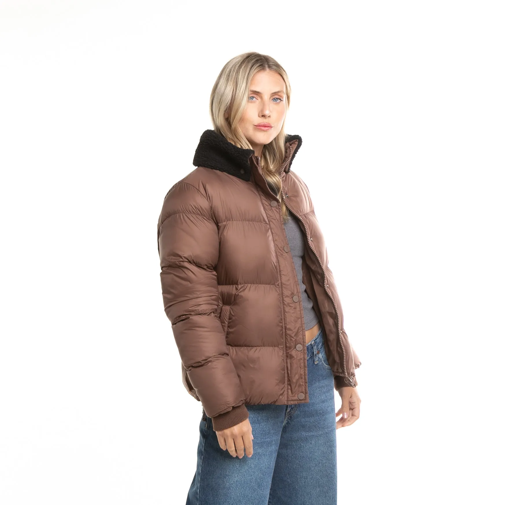 Campera Abrigo Rusty Tender Puffer Coat Ld* Chocolate