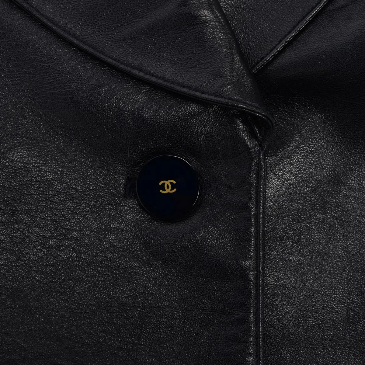 Chanel Dark Navy Lambskin Cropped Jacket FR 38