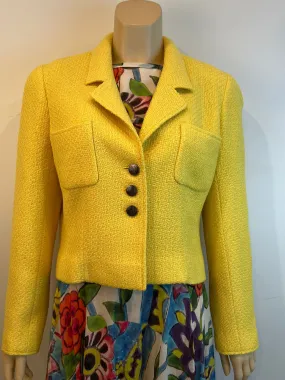 Chanel Vintage 97C 1997 Cruise Yellow Jacket FR 44 US 6/8