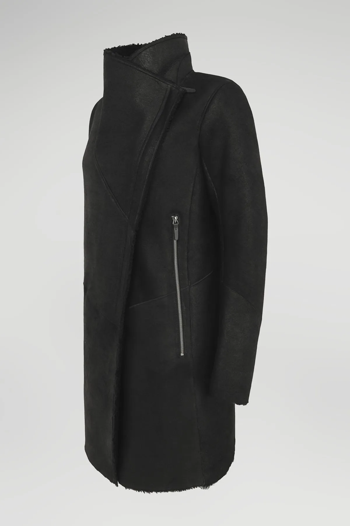 Chantal - Black Shearling Coat