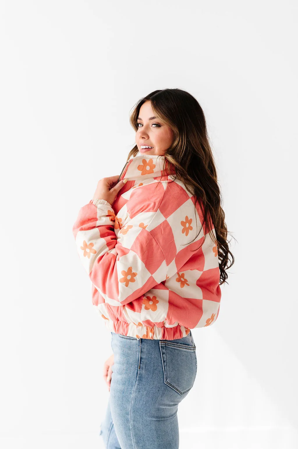 Check Out the Daisies Puffer Coat