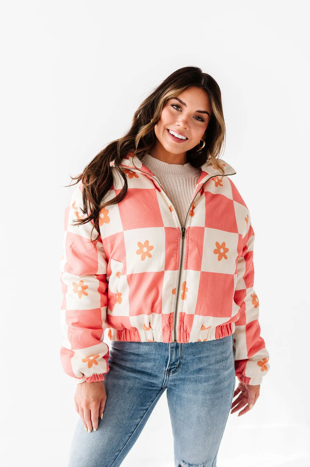 Check Out the Daisies Puffer Coat