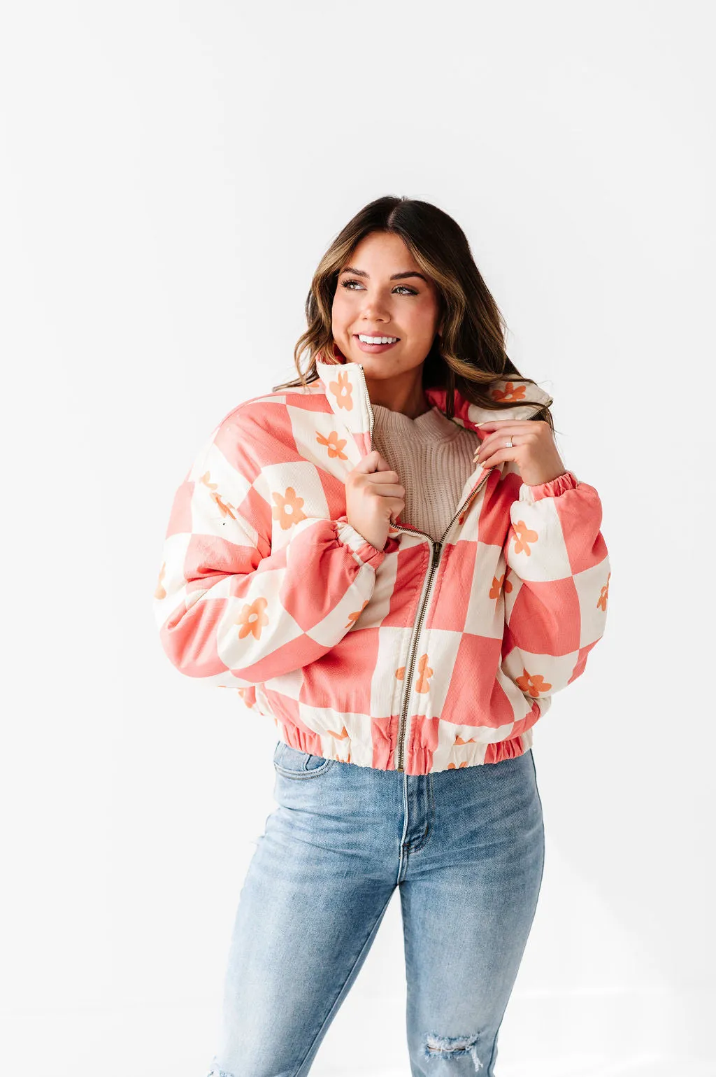 Check Out the Daisies Puffer Coat