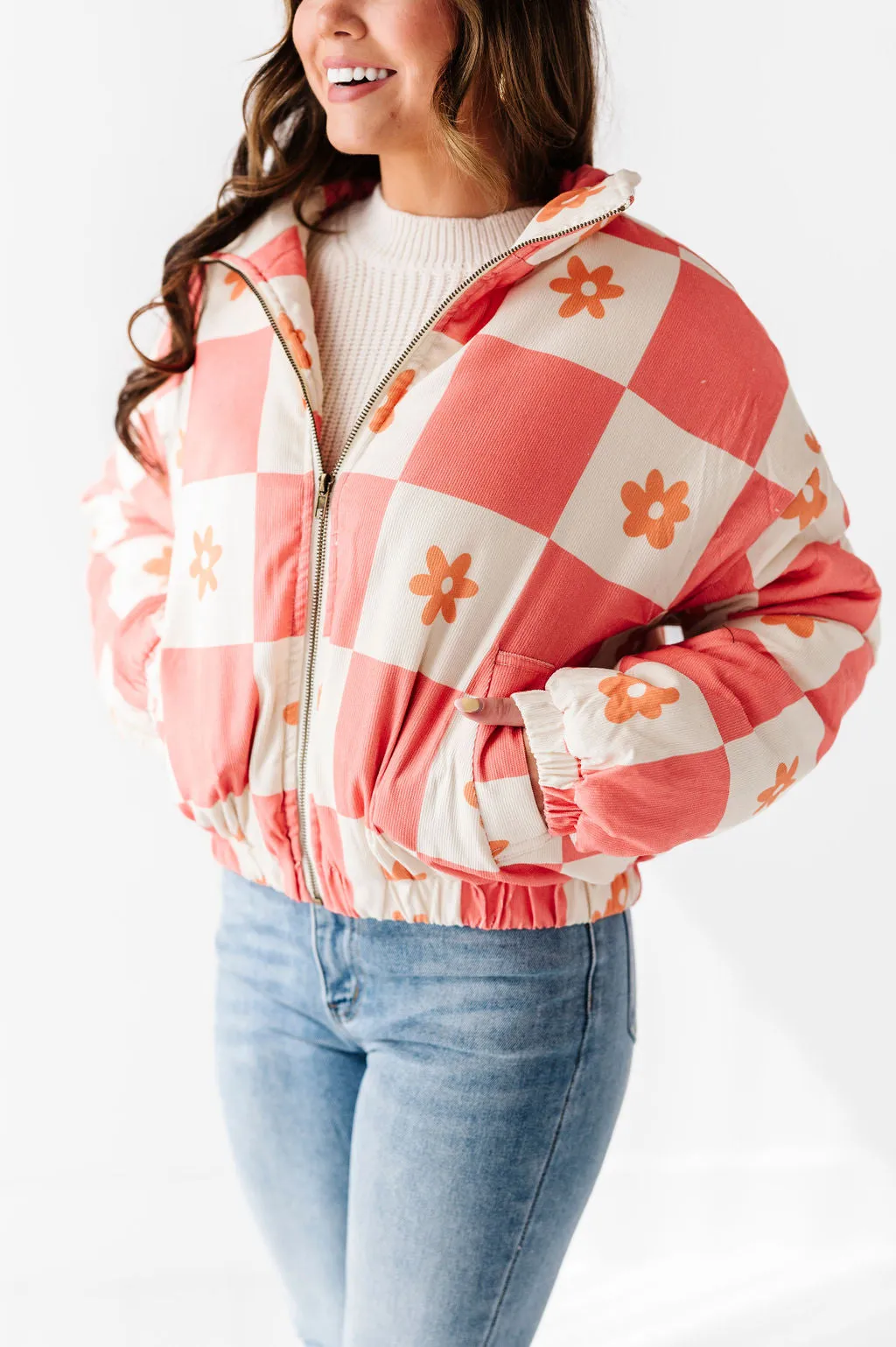 Check Out the Daisies Puffer Coat