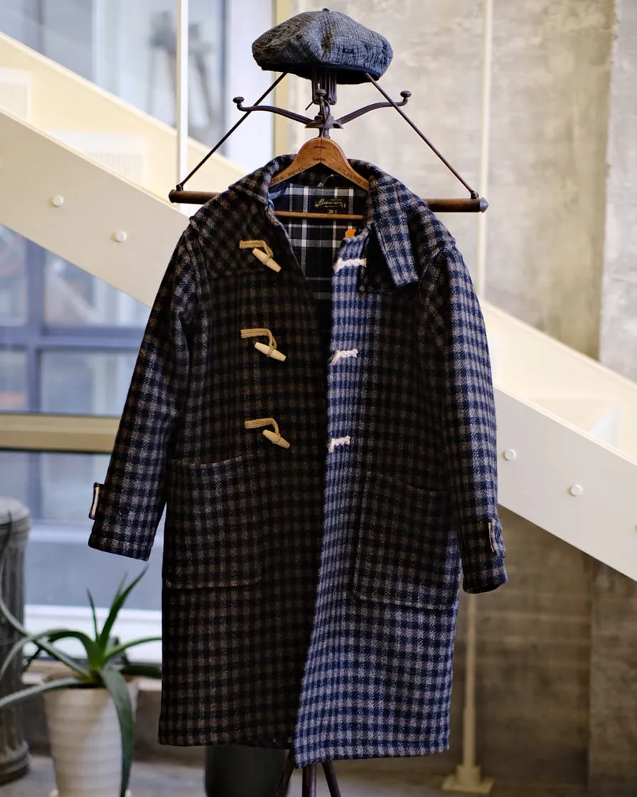 Checked Melton Wool Duffle Coat