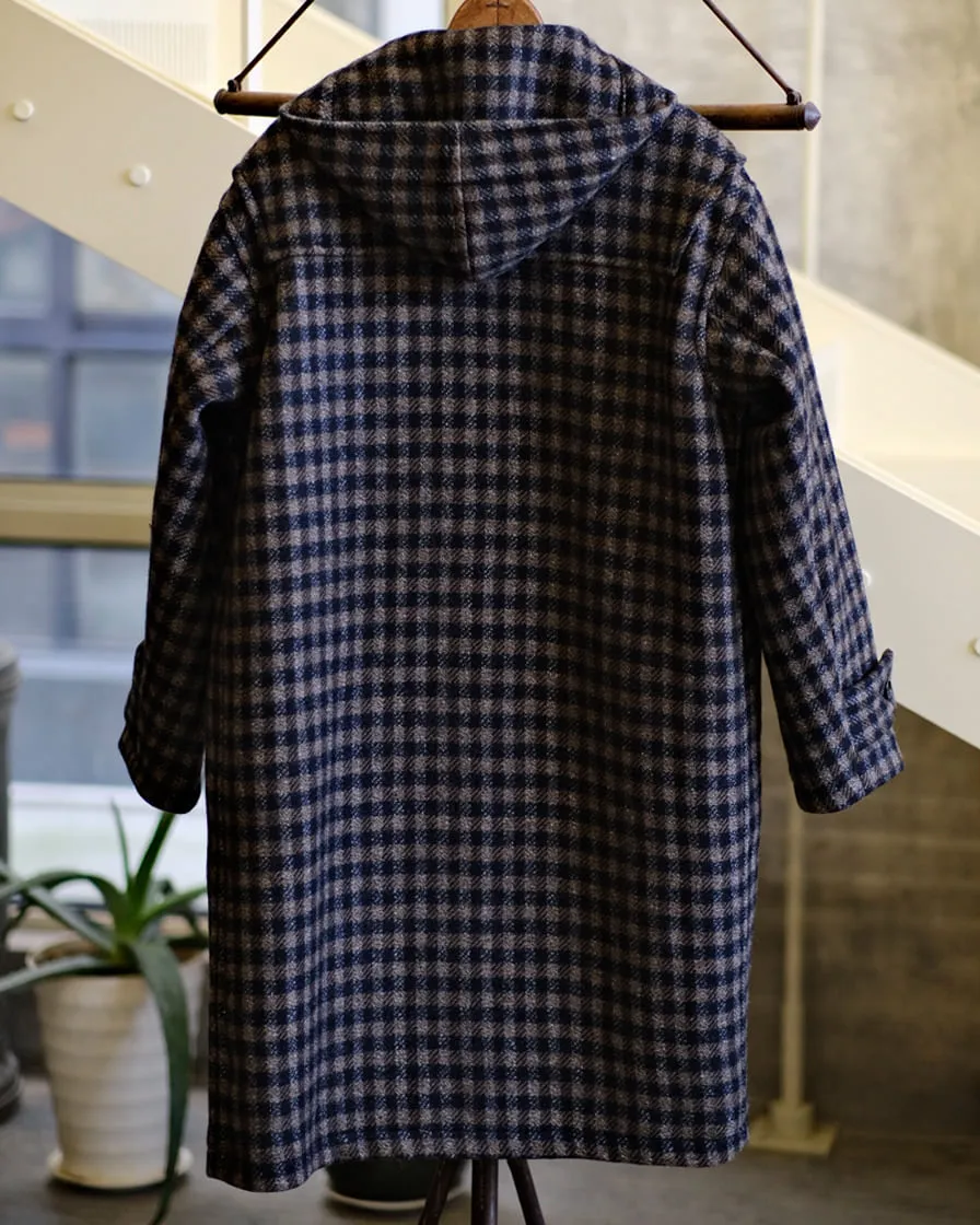 Checked Melton Wool Duffle Coat