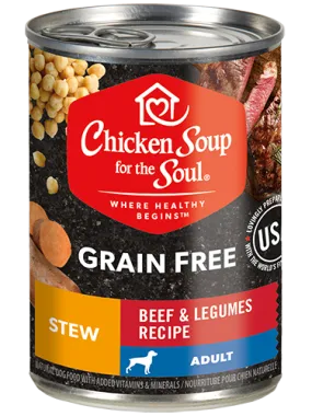 Chicken Soup For The Soul Grain Free Beef and Legume Stew Canned Dog Food