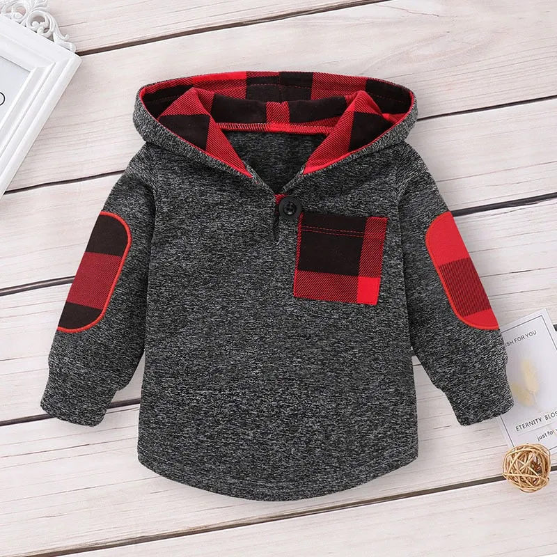 Children Clothing Autumn Winter Baby Boy Clothes Outfit Kids Clothes Tracksuit Suit For Toddler Boys Clothing Sets Buffalo Plaid