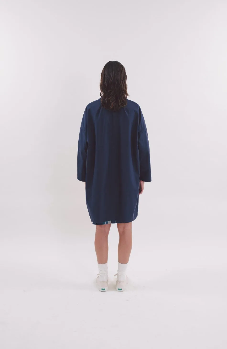 Cocoon Coat - Navy