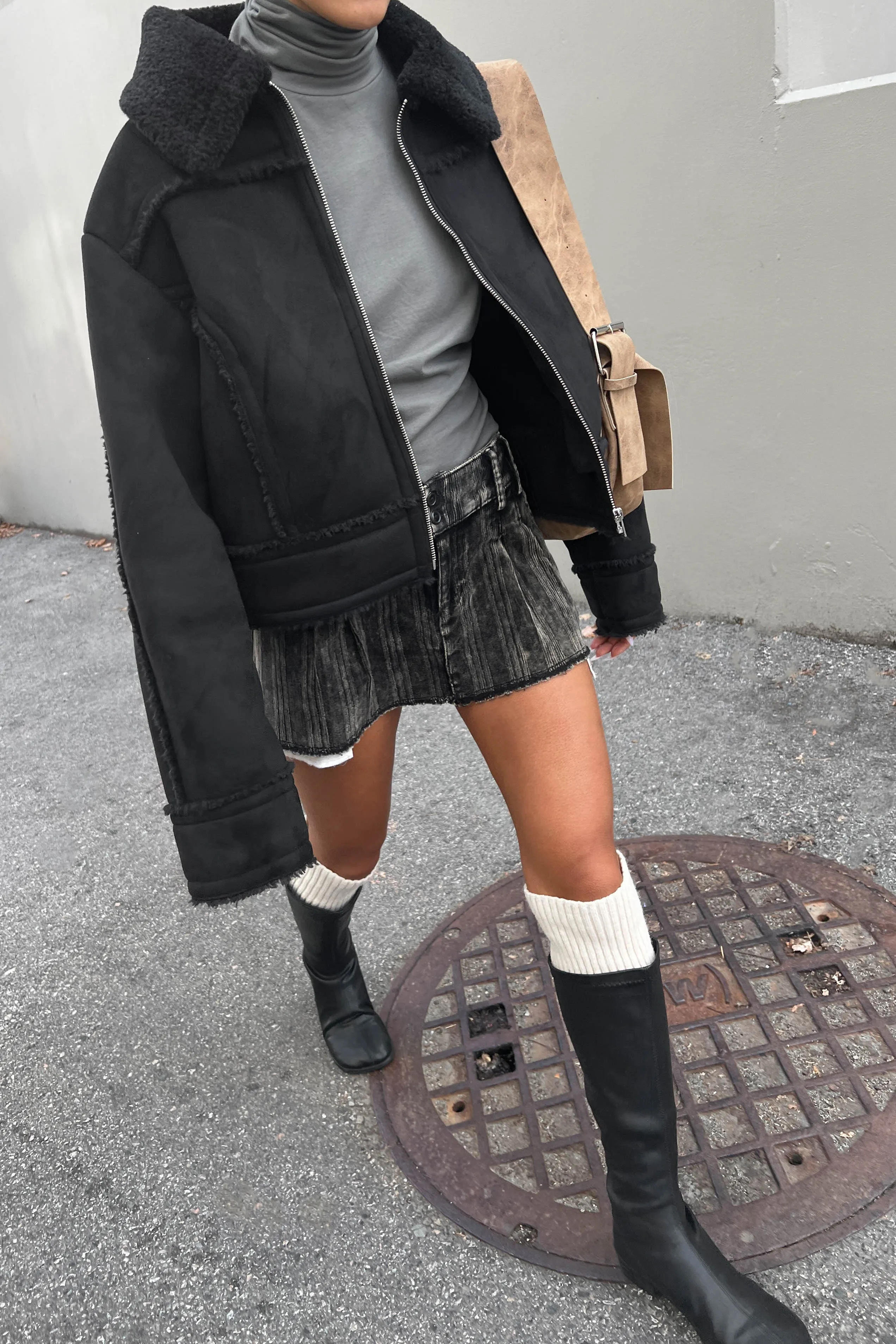 CROPPED SHERPA JACKET