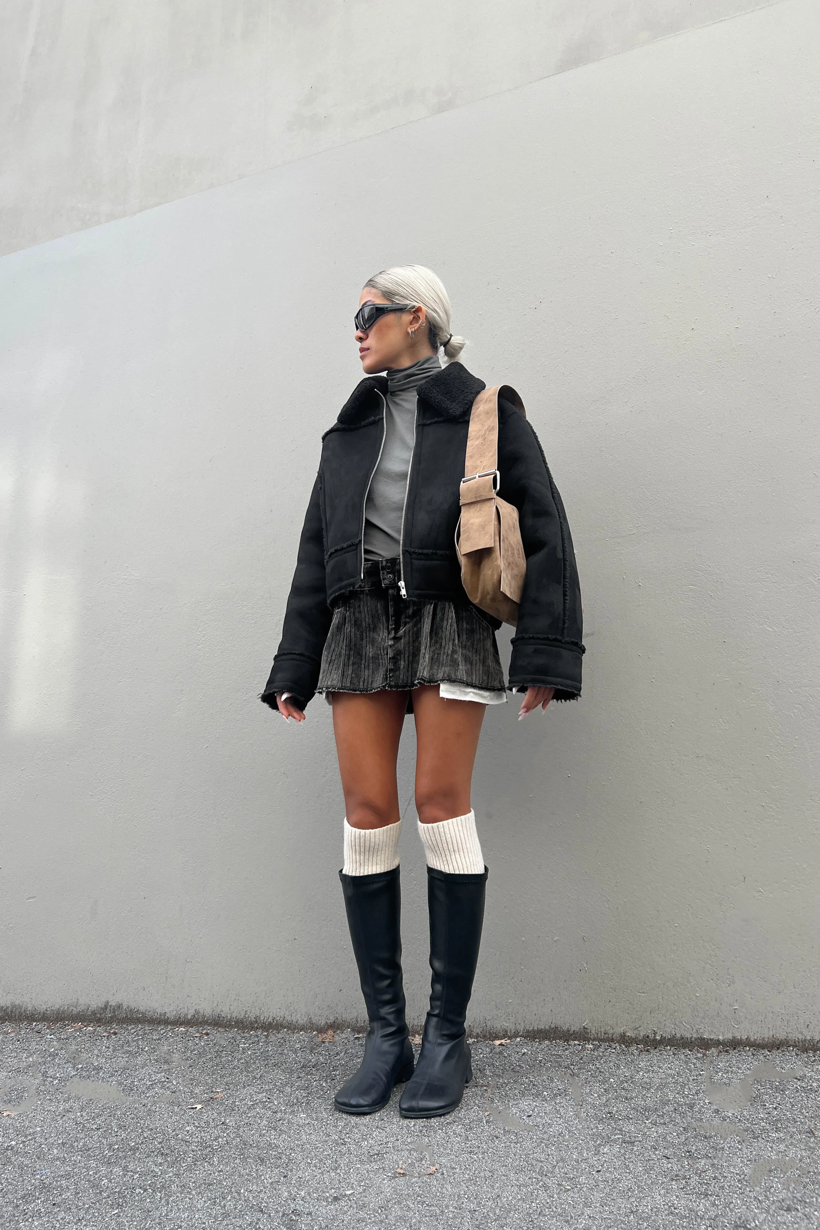 CROPPED SHERPA JACKET